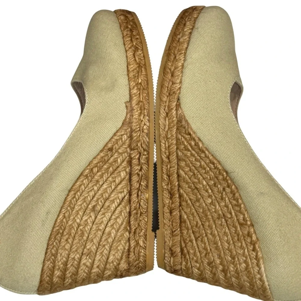 Viscata Barcelona Marquesa Canvas Espadrille Wedge Pump 40 US 9 Beige Echo Spain